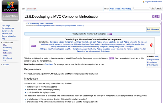 Joomla documentation