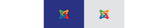 Joomla logo on background colors