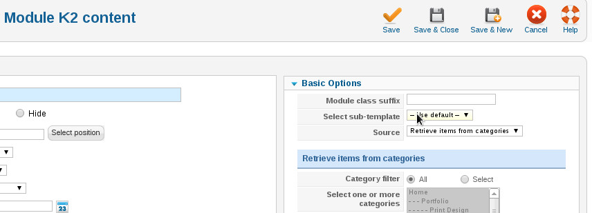 Choose the appropriate module template!