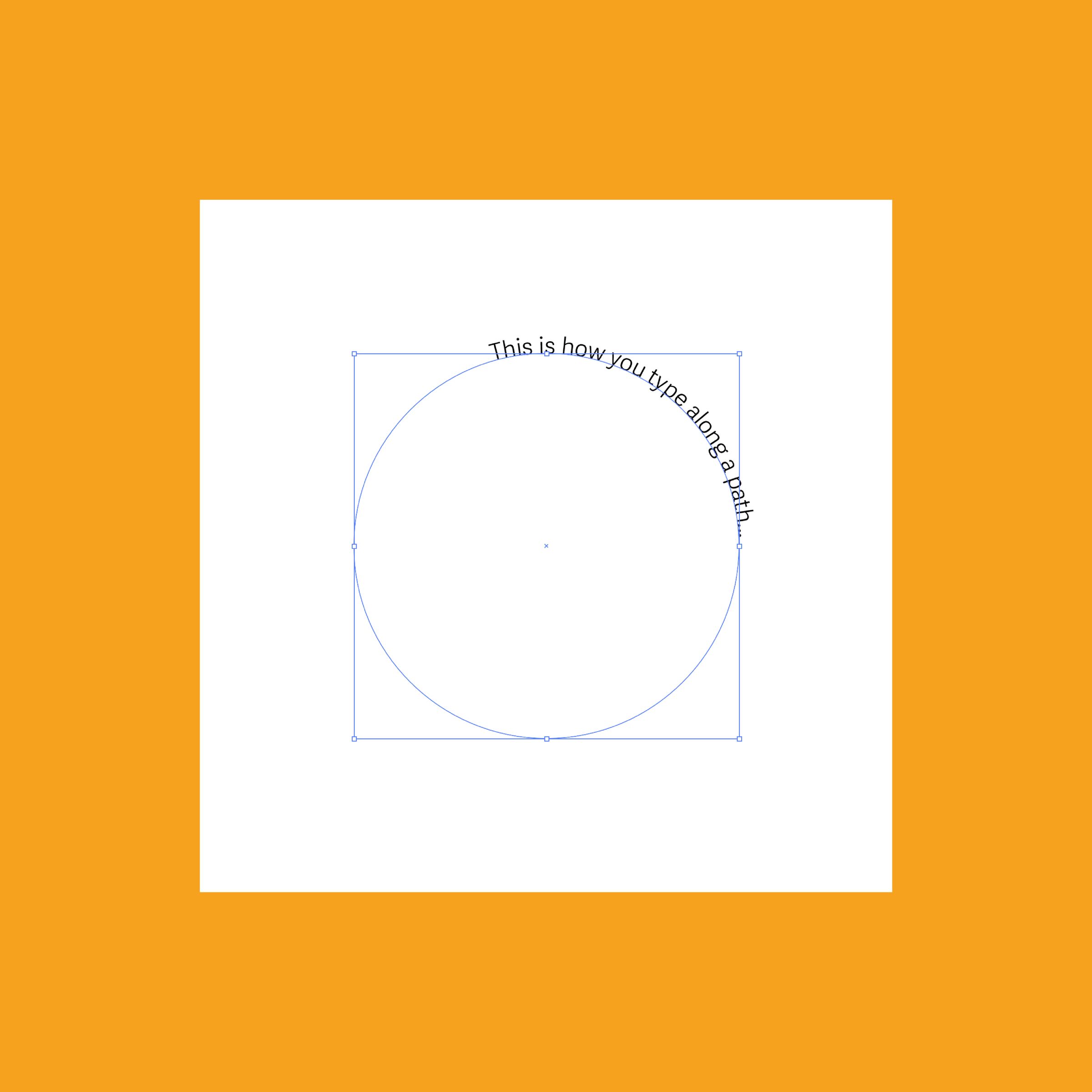 how to type text in a circle in illustrator