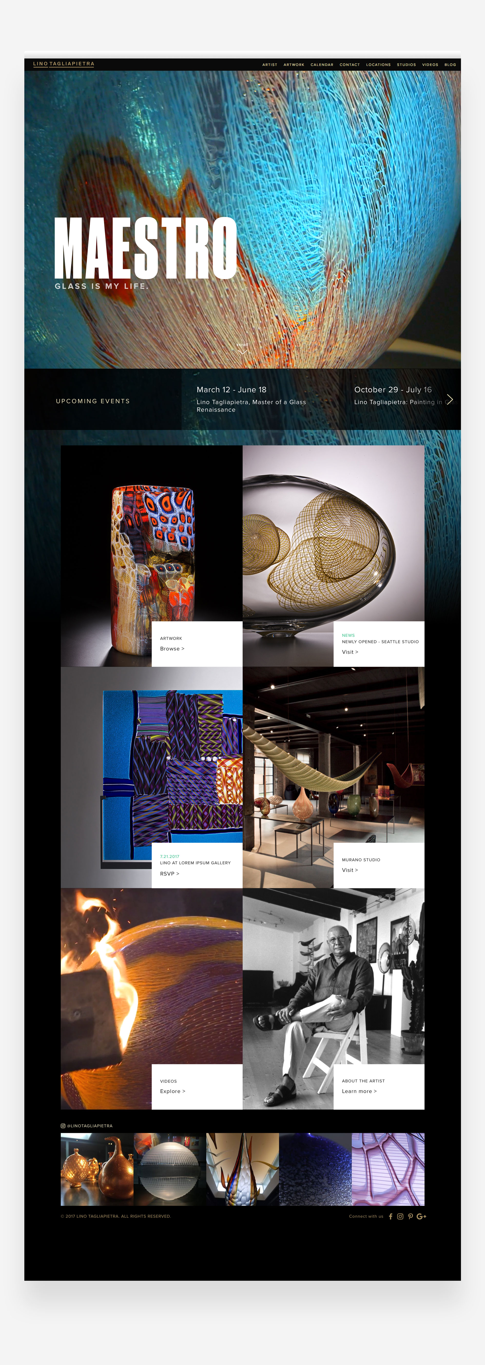Lino Tagliapietra new home page