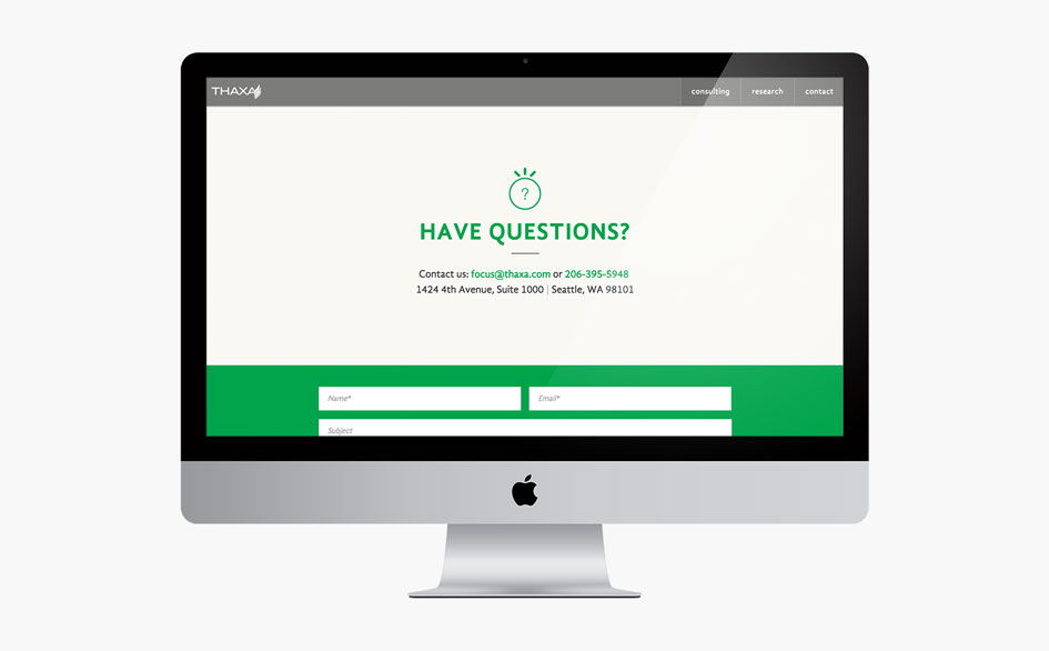 THAXA Consulting Contact Page