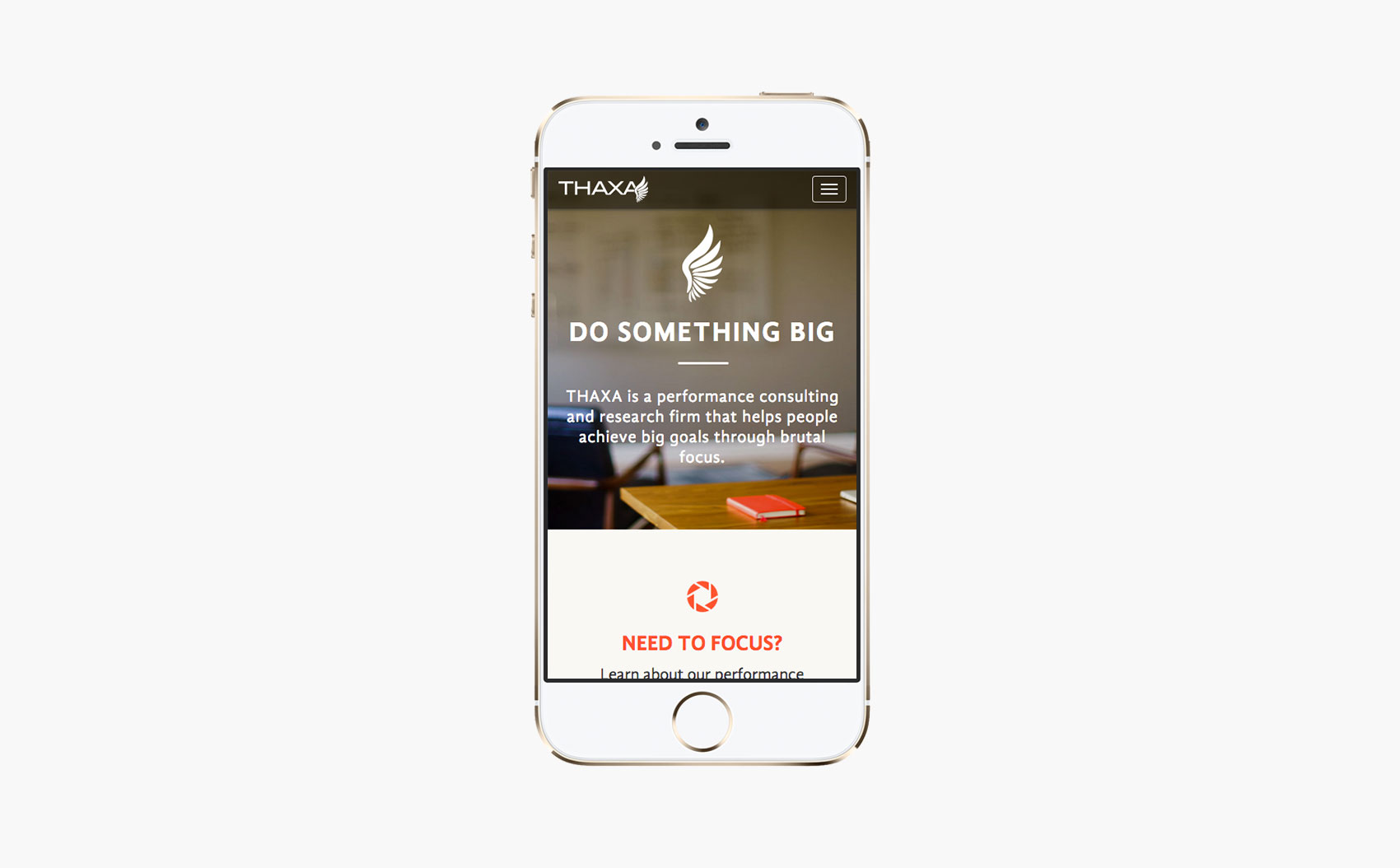 THAXA Consulting Mobile Layout