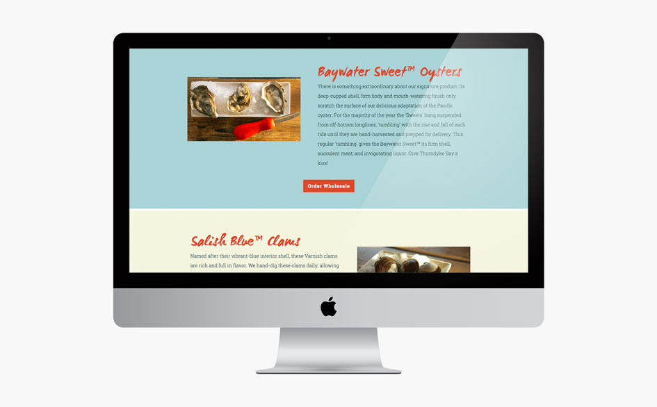 Baywater Shellfish Products Page