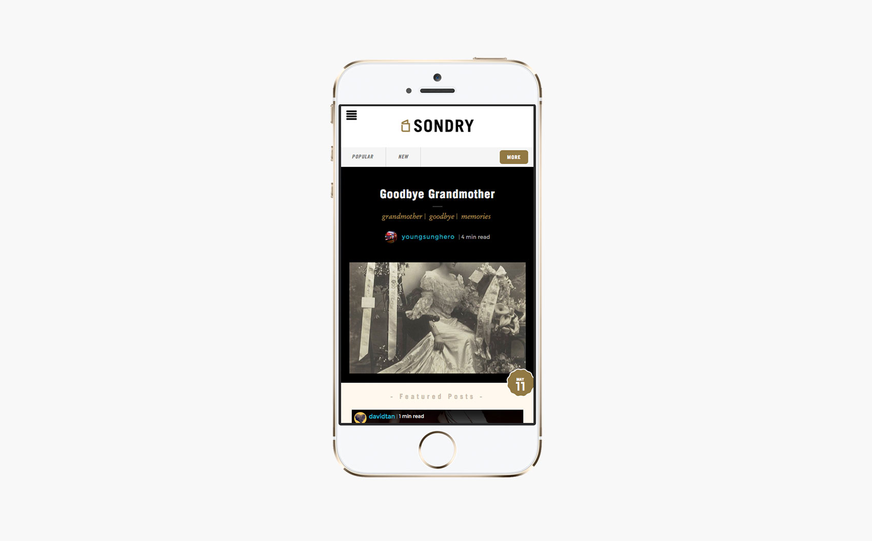 Sondry Mobile Layout