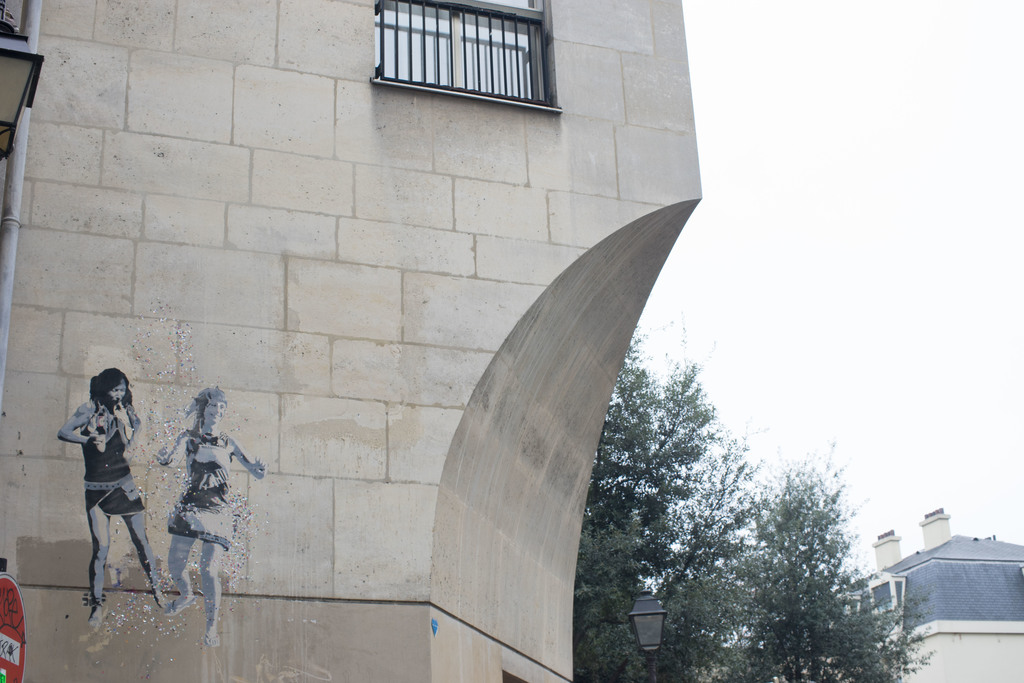 Dancing on a wall