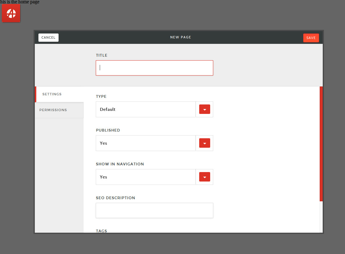 Apostrophe Front End New Page