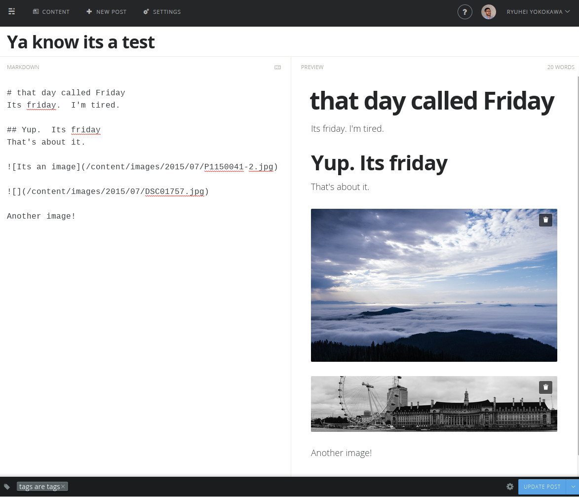 Ghost Input - Node CMS Comparison